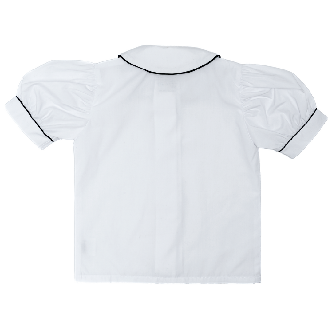 Short Sleeve Peter Pan Collar Blouse