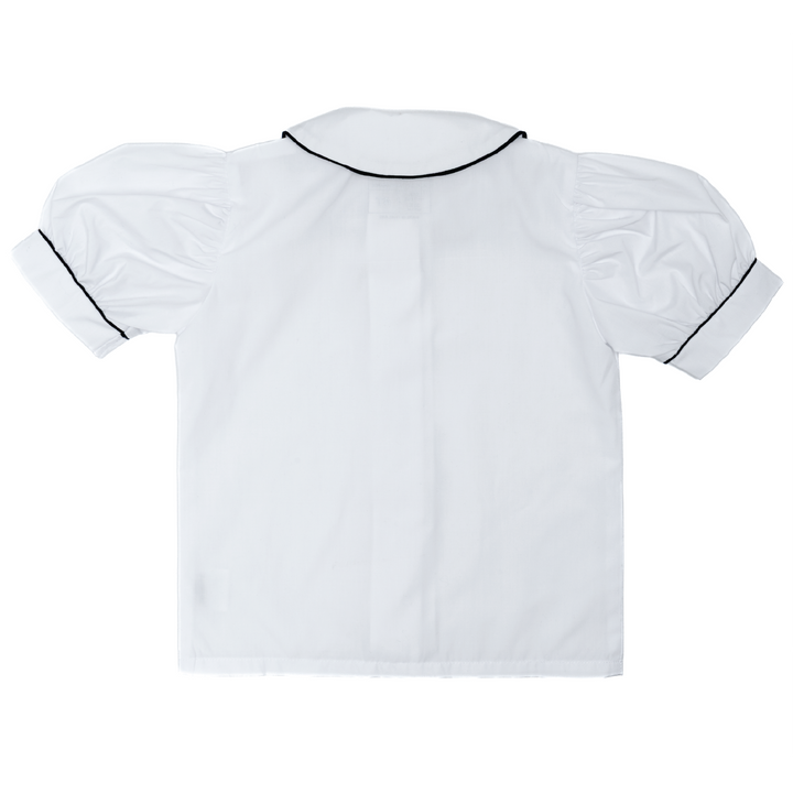 Short Sleeve Peter Pan Collar Blouse