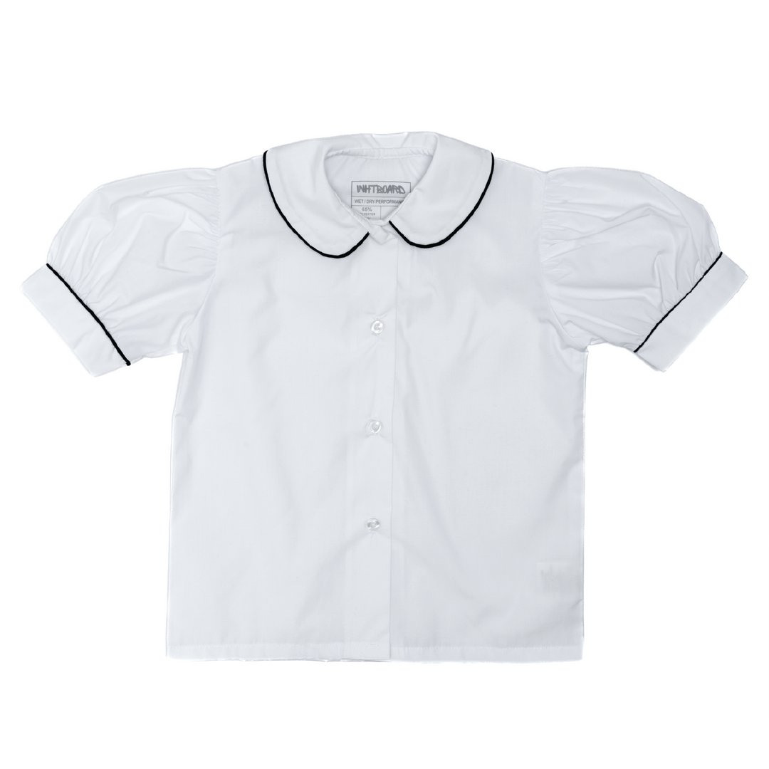 Short Sleeve Peter Pan Collar Blouse