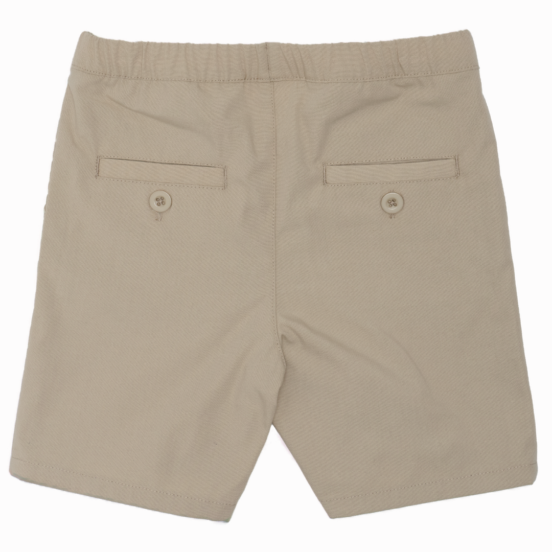 Drawstring Flat Front Shorts