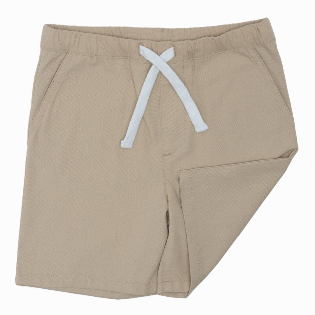 Drawstring Flat Front Shorts