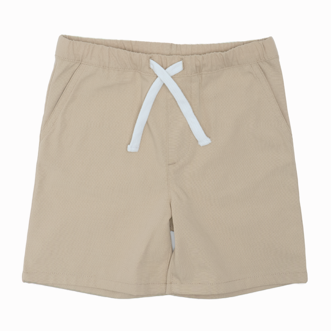 Drawstring Flat Front Shorts