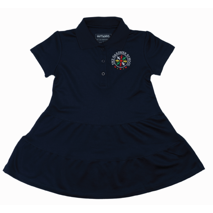 Short Sleeve Ruffle Polo Dress